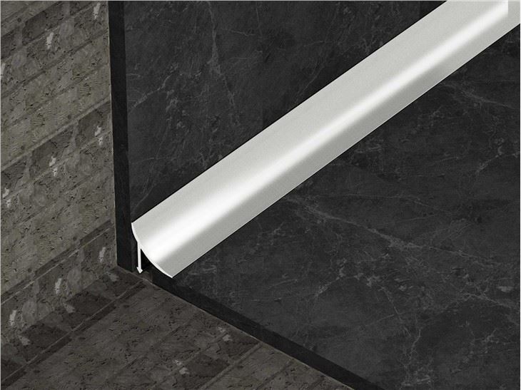 Internal Corner Tile Trim Grey