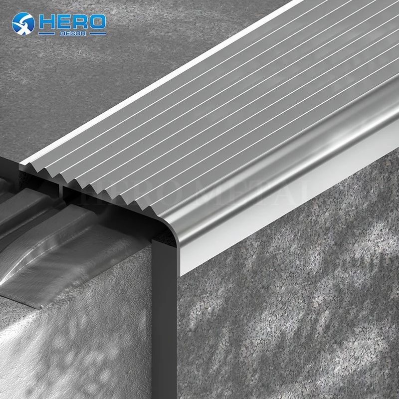 HM-F-117 Aluminum Stair Nosings Silver HM-F-117 Aluminum Stair Nosings Silver