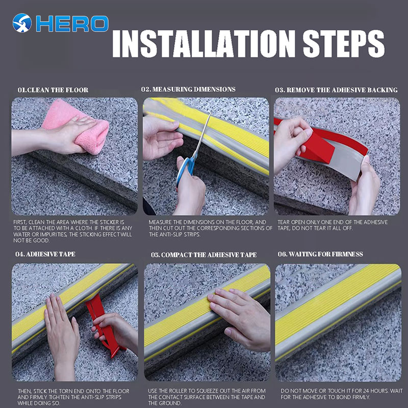 Rubber Stair Nosing Molding installtion steps Rubber Stair Nosing Molding installtion steps